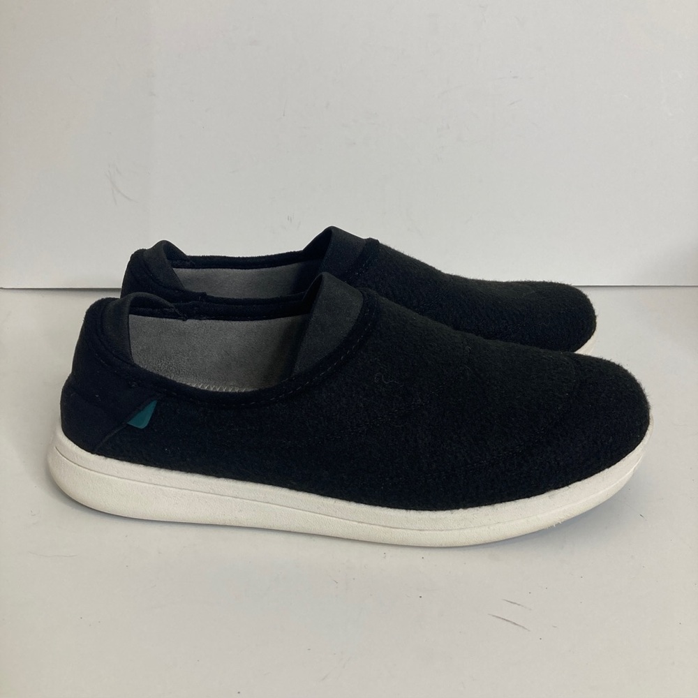 Vessi Sunday Slippers Mens 10 Black Vegan Wool Flannel Comfy Sneakers Waterproof